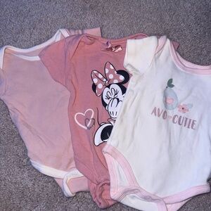 3-Pack Various Brands Baby Onesies, 0-3 Months